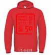 Men`s hoodie That makes me 50 bright-red фото
