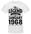 Men's T-Shirt This Legend was born in Jenuary 1968 White фото