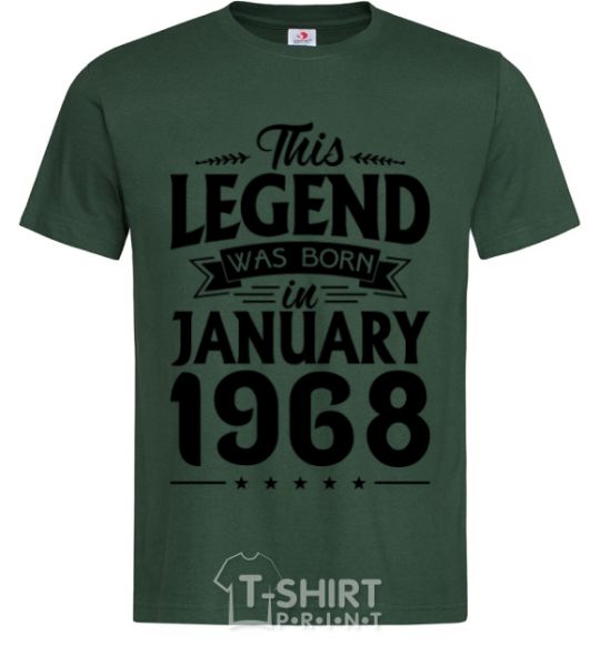 Men's T-Shirt This Legend was born in Jenuary 1968 bottle-green фото