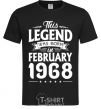 Men's T-Shirt This Legend was born in February 1968 black фото