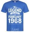 Men's T-Shirt This Legend was born in February 1968 royal-blue фото