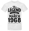 Men's T-Shirt This Legend was born in March 1968 White фото