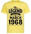 Men's T-Shirt This Legend was born in March 1968 cornsilk фото