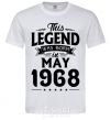 Мужская футболка This Legend was born in May 1968 Белый фото