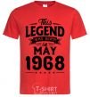 Мужская футболка This Legend was born in May 1968 Красный фото