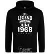 Men`s hoodie This Legend was born in June 1968 black фото