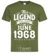 Men's T-Shirt This Legend was born in June 1968 millennial-khaki фото