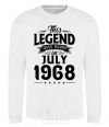 Sweatshirt This Legend was born in July 1968 White фото