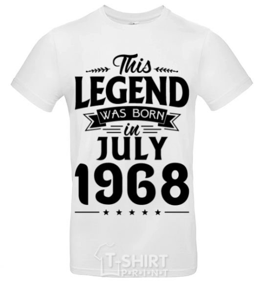 Men's T-Shirt This Legend was born in July 1968 White фото