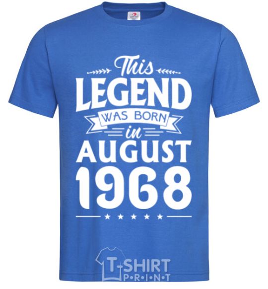 Men's T-Shirt This Legend was born in August 1968 royal-blue фото