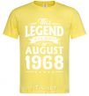 Мужская футболка This Legend was born in August 1968 Лимонный фото