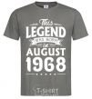 Men's T-Shirt This Legend was born in August 1968 dark-grey фото