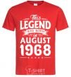 Men's T-Shirt This Legend was born in August 1968 red фото