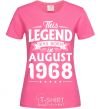 Women's T-shirt This Legend was born in August 1968 heliconia фото