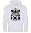 Men`s hoodie This Legend was born in September 1968 sport-grey фото