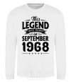 Sweatshirt This Legend was born in September 1968 White фото