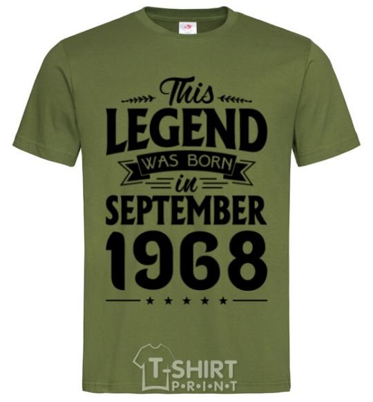 Men's T-Shirt This Legend was born in September 1968 millennial-khaki фото