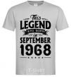 Men's T-Shirt This Legend was born in September 1968 grey фото