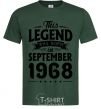 Мужская футболка This Legend was born in September 1968 Темно-зеленый фото