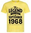 Мужская футболка This Legend was born in September 1968 Лимонный фото