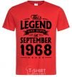 Men's T-Shirt This Legend was born in September 1968 red фото