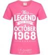 Women's T-shirt This Legend was born in October 1968 heliconia фото