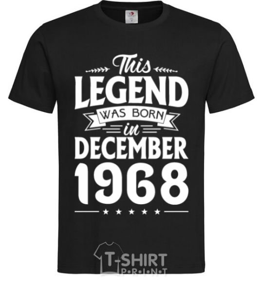 Men's T-Shirt This Legend was born in December 1968 black фото