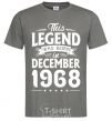 Men's T-Shirt This Legend was born in December 1968 dark-grey фото