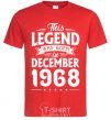 Men's T-Shirt This Legend was born in December 1968 red фото