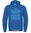 Men`s hoodie This Legend was born in December 1958 royal фото