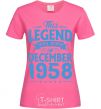 Women's T-shirt This Legend was born in December 1958 heliconia фото