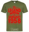 Men's T-Shirt This Legend was born in Jenuary 1958 millennial-khaki фото