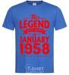 Men's T-Shirt This Legend was born in Jenuary 1958 royal-blue фото