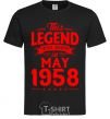 Men's T-Shirt This Legend was born in May 1958 black фото