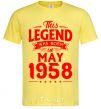 Men's T-Shirt This Legend was born in May 1958 cornsilk фото