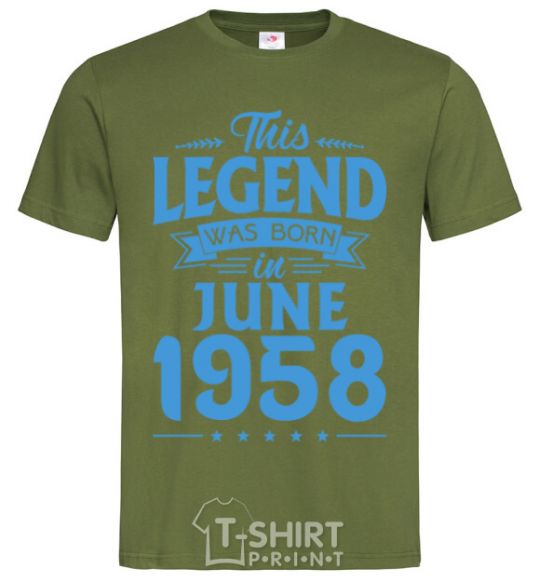 Men's T-Shirt This Legend was born in June 1958 millennial-khaki фото