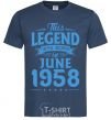 Men's T-Shirt This Legend was born in June 1958 navy-blue фото