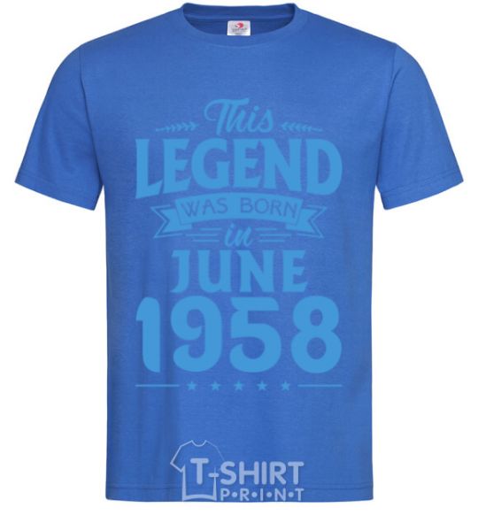 Men's T-Shirt This Legend was born in June 1958 royal-blue фото