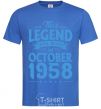 Men's T-Shirt This Legend was born in October 1958 royal-blue фото