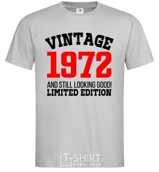 Men's T-Shirt Vintage 1972 grey фото