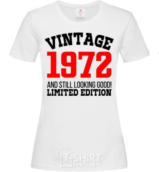 Women's T-shirt Vintage 1972 White фото