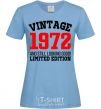 Women's T-shirt Vintage 1972 sky-blue фото