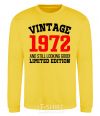 Sweatshirt Vintage 1972 yellow фото