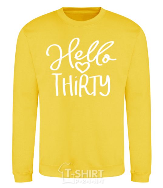 Sweatshirt Hello thirty yellow фото