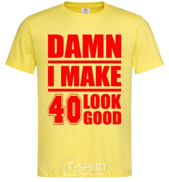 Мужская футболка Damn i make 40 look good Лимонный фото