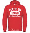 Men`s hoodie Made in 1948 All Original Parts bright-red фото