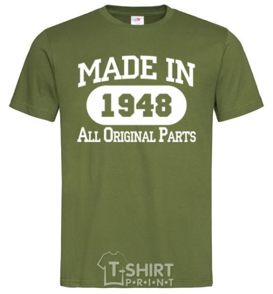 Men's T-Shirt Made in 1948 All Original Parts millennial-khaki фото