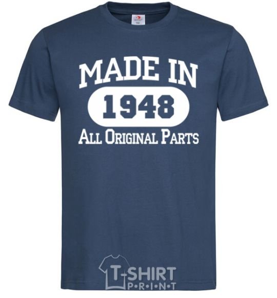 Men's T-Shirt Made in 1948 All Original Parts navy-blue фото