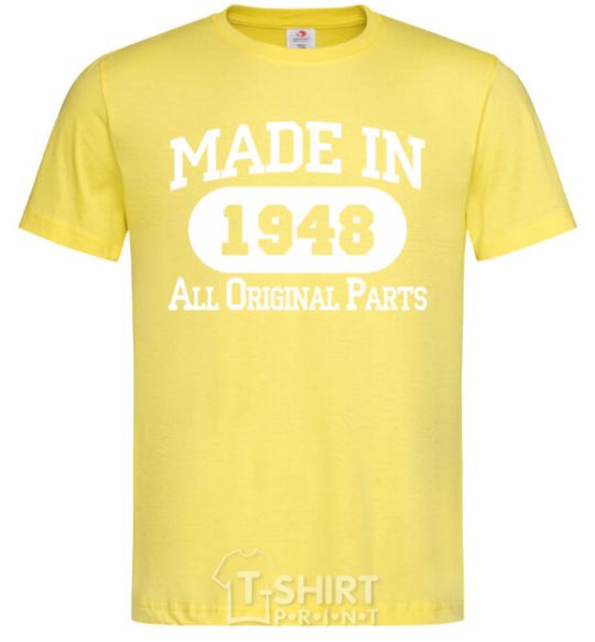 Men's T-Shirt Made in 1948 All Original Parts cornsilk фото