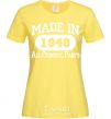 Women's T-shirt Made in 1948 All Original Parts cornsilk фото